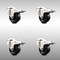 Service Caster 3 Inch 316SS Soft Rubber Swivel Bolt Hole Caster Set with Lock Brake SCC SCC-SS316BHTTL20S314-SRS-4 - alternate 1
